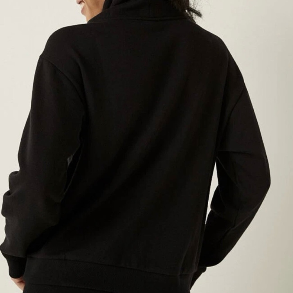 PINK Victoria’s Secret Everyday Cowl Neck Pullover Sweater Womens S Black Lounge - Picture 9 of 14
